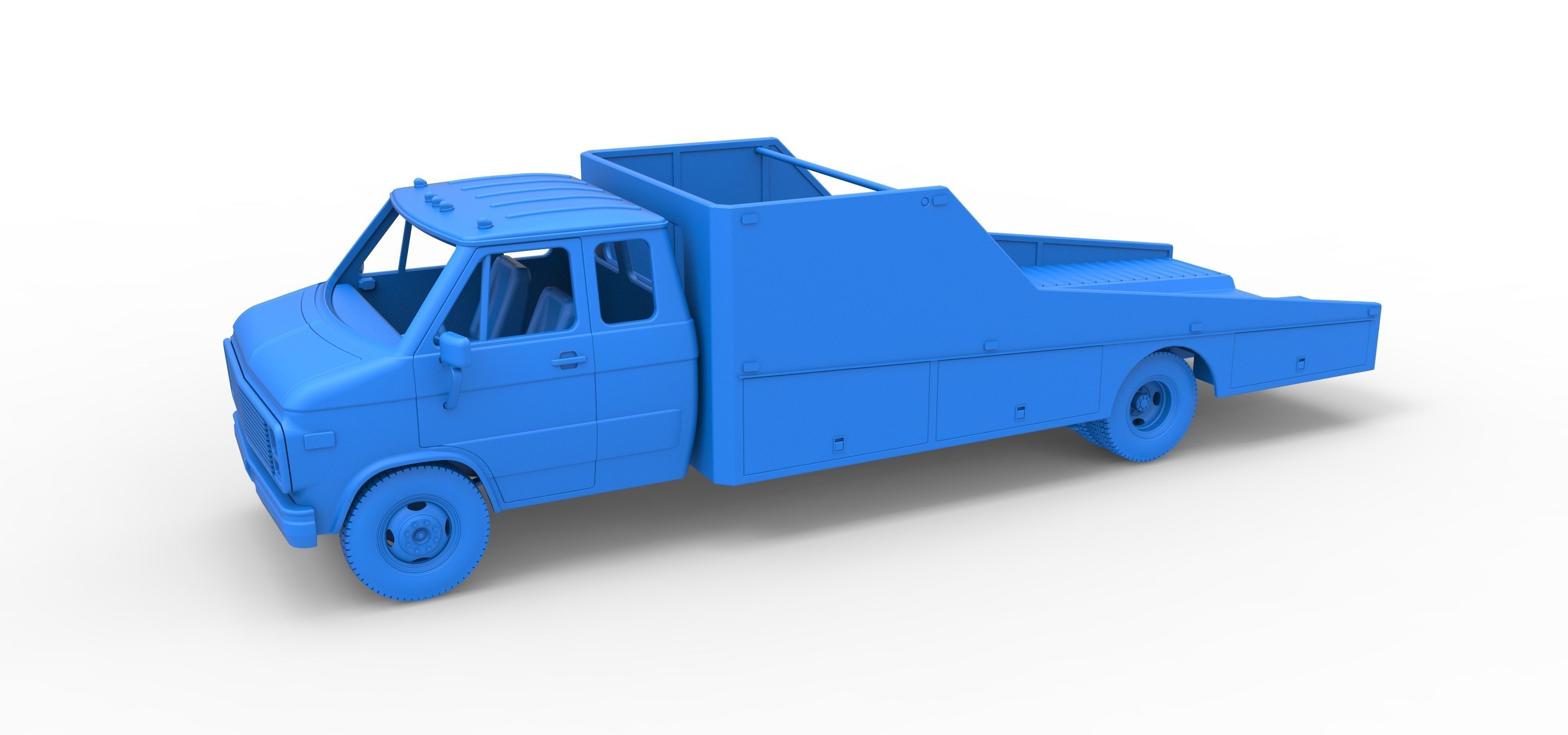 Vintage Transporter truck for Race car Version 3 Scale 1 to 25 3D print model_31