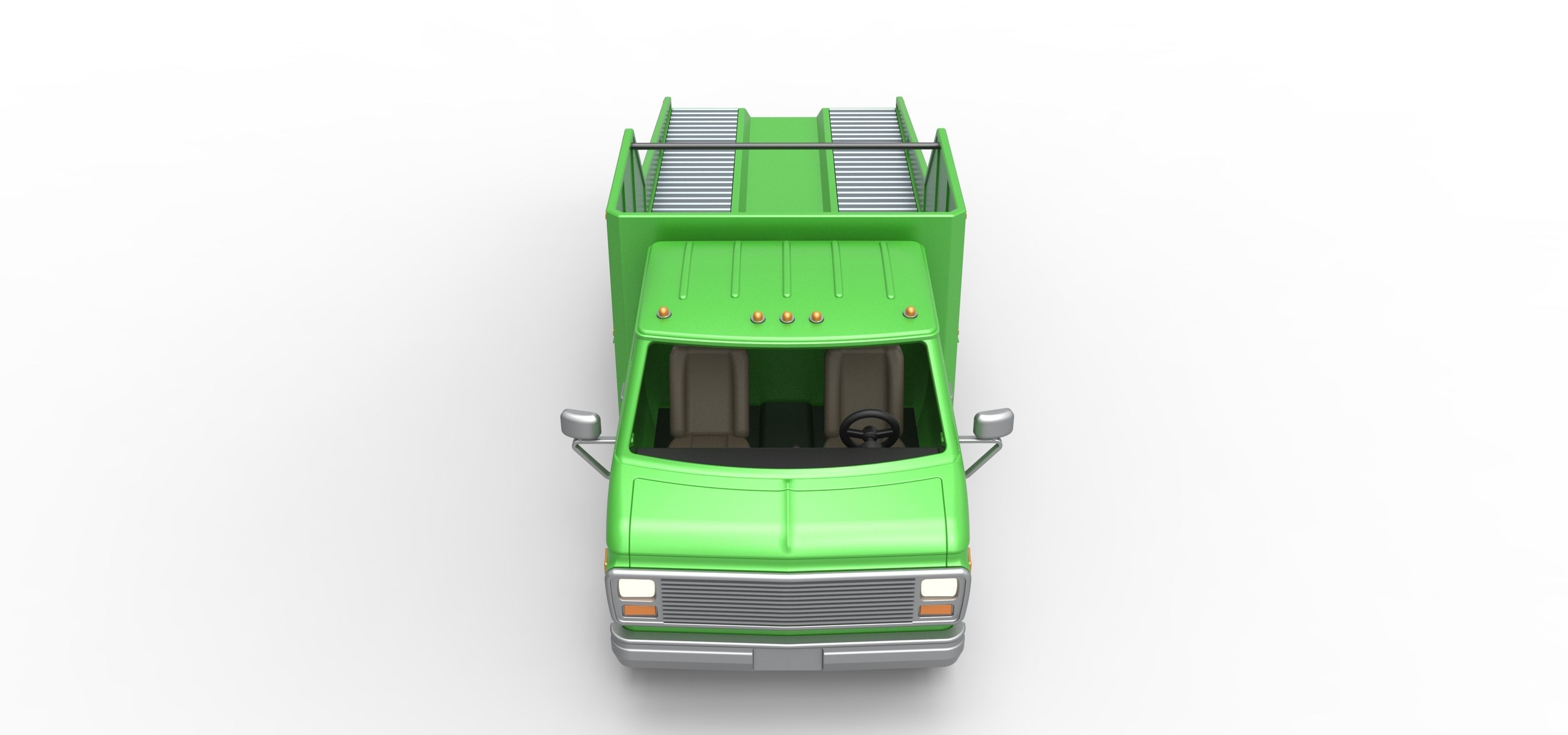 Vintage Transporter truck for Race car Version 3 Scale 1 to 25 3D print model_14