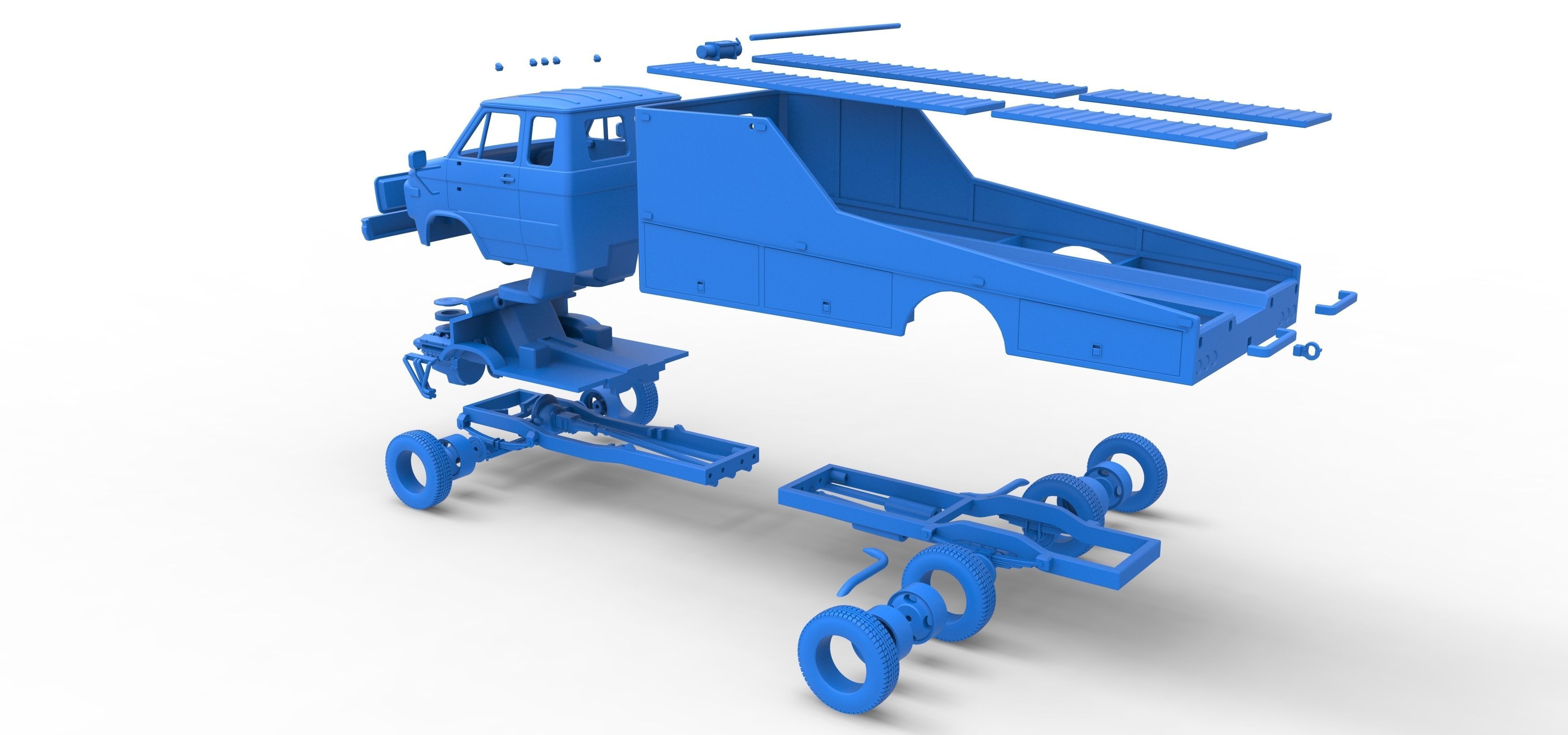 Vintage Transporter truck for Race car Version 3 Scale 1 to 25 3D print model_54