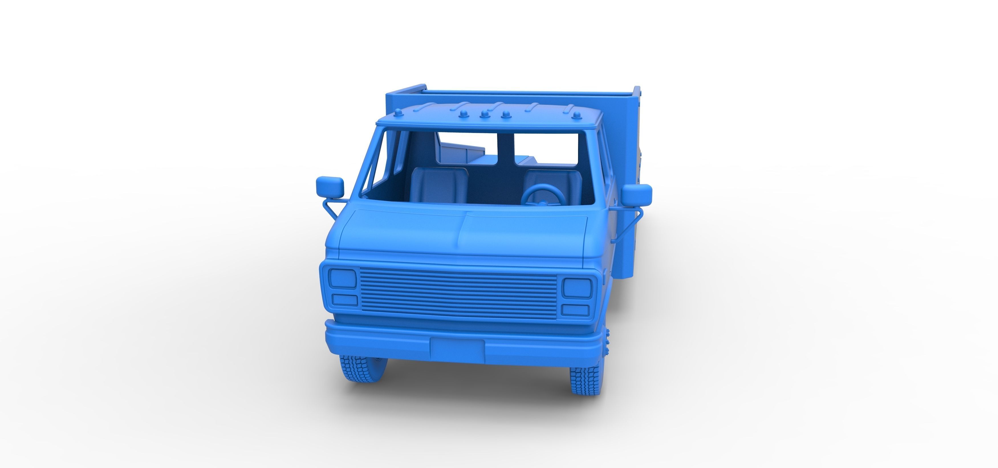 Vintage Transporter truck for Race car Version 3 Scale 1 to 25 3D print model_35