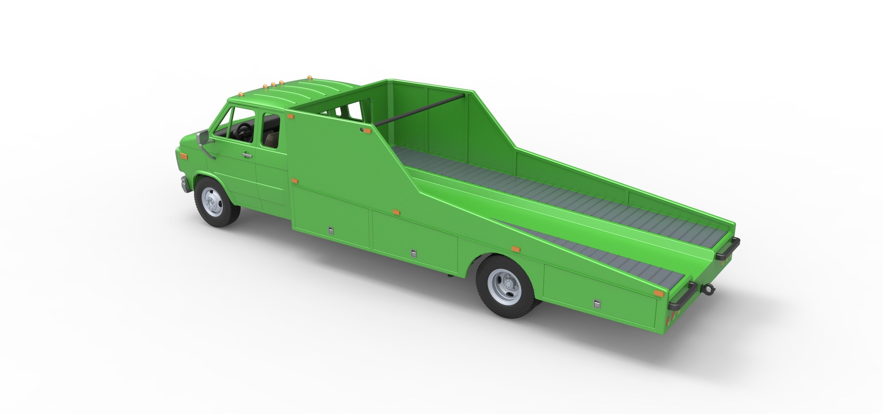 Vintage Transporter truck for Race car Version 3 Scale 1 to 25 3D print model_18