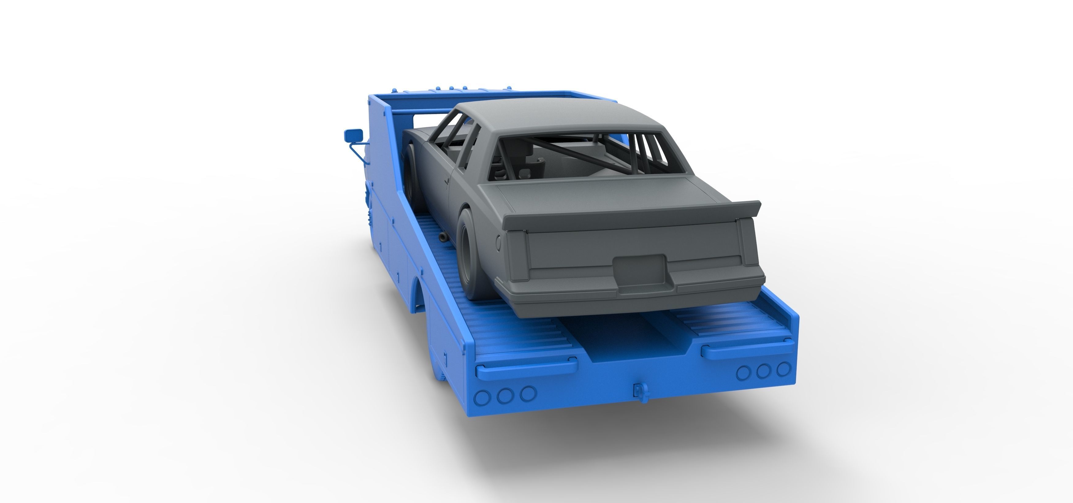 Vintage Transporter truck for Race car Version 3 Scale 1 to 25 3D print model_30