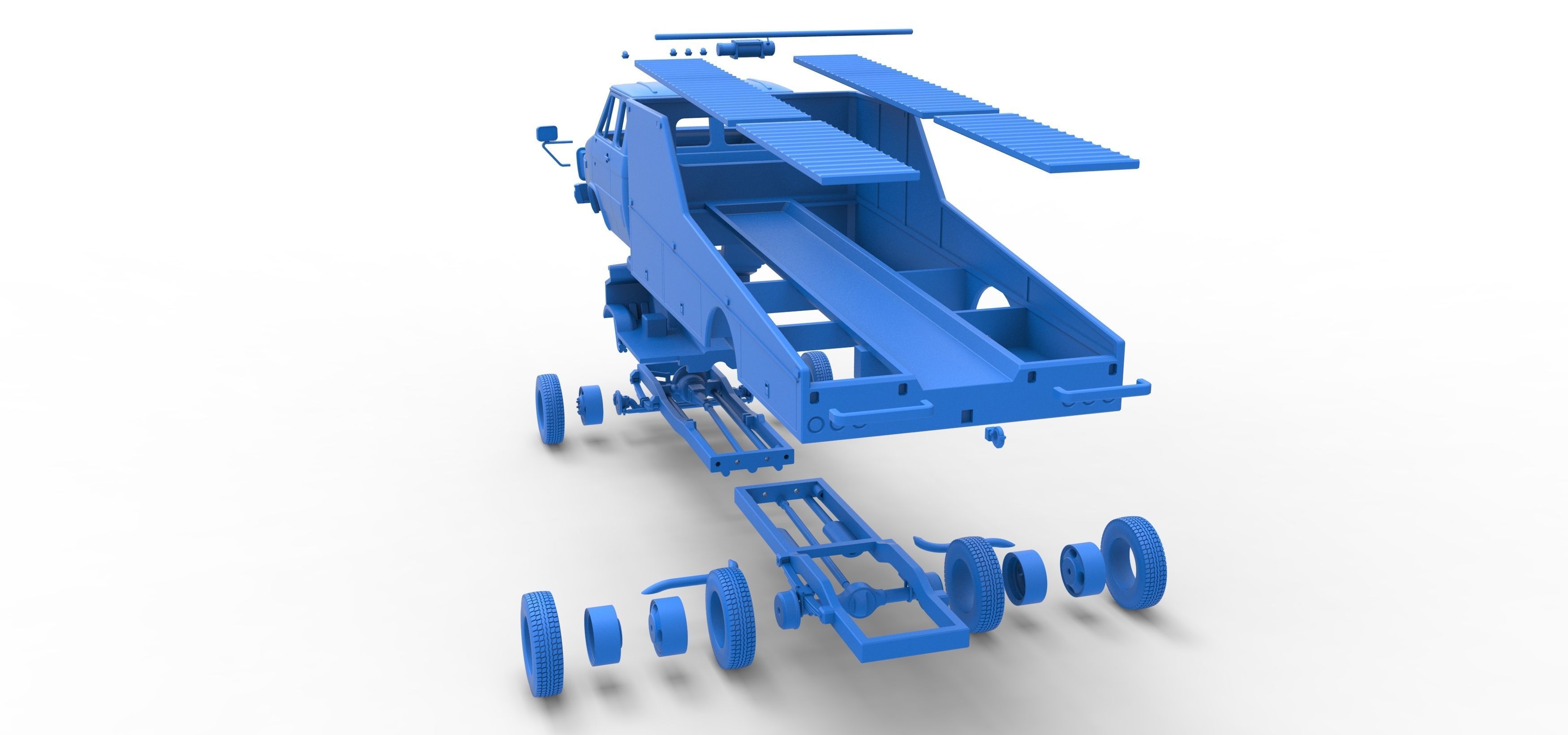 Vintage Transporter truck for Race car Version 3 Scale 1 to 25 3D print model_55