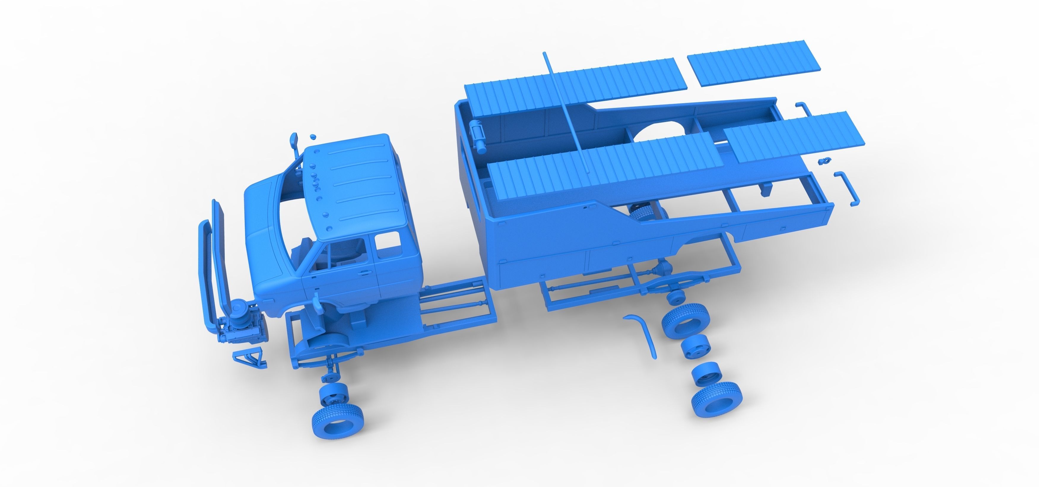 Vintage Transporter truck for Race car Version 3 Scale 1 to 25 3D print model_49