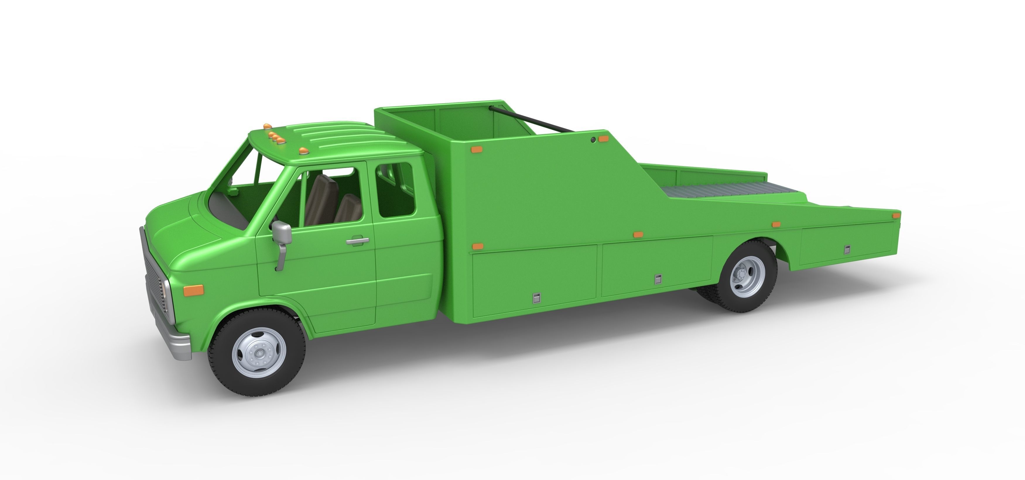 Vintage Transporter truck for Race car Version 3 Scale 1 to 25 3D print model_8