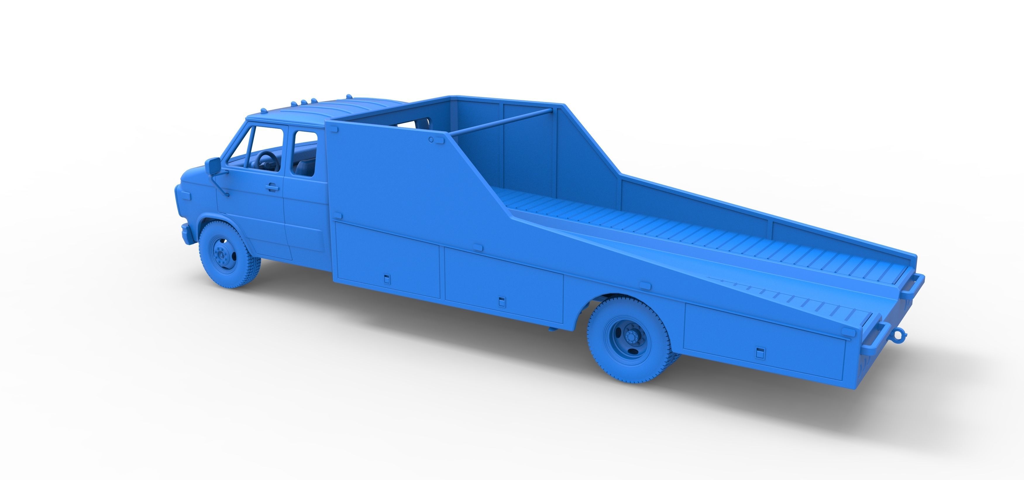 Vintage Transporter truck for Race car Version 3 Scale 1 to 25 3D print model_42