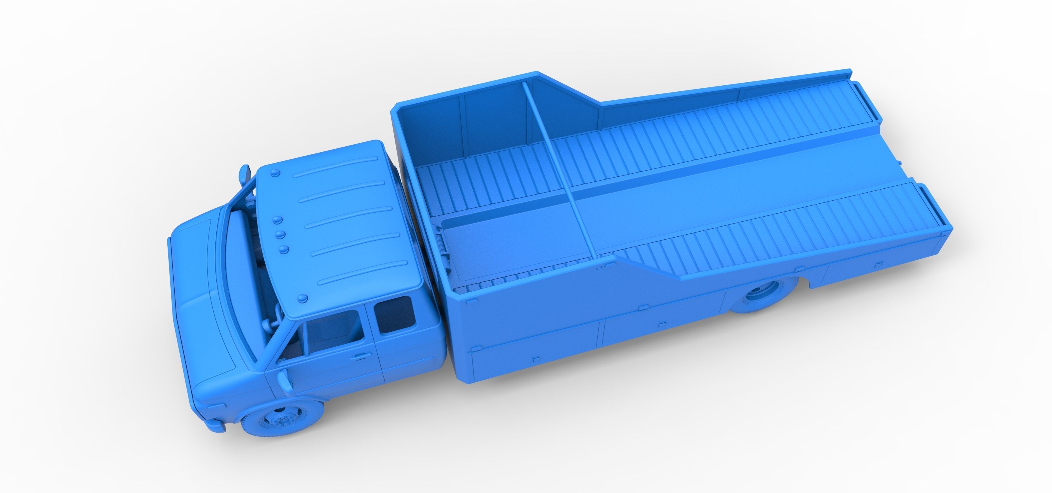 Vintage Transporter truck for Race car Version 3 Scale 1 to 25 3D print model_34