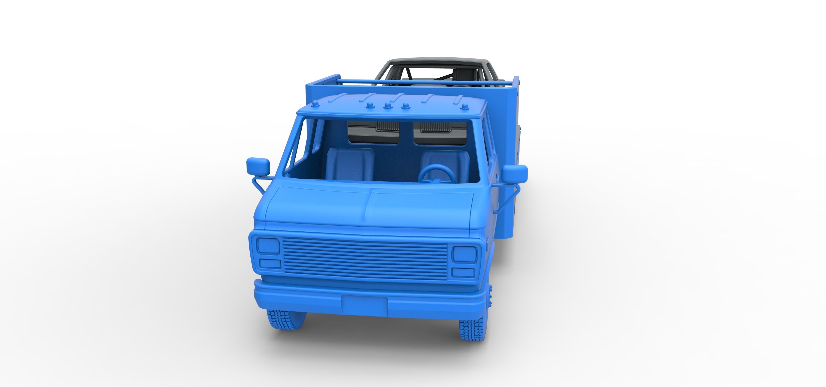 Vintage Transporter truck for Race car Version 3 Scale 1 to 25 3D print model_26