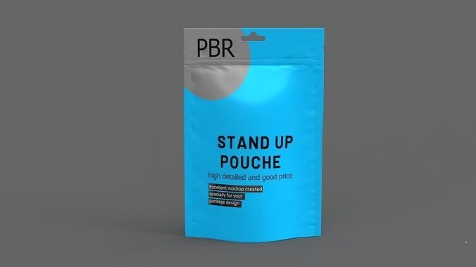stand up pouch v9 PBR 3D model 6