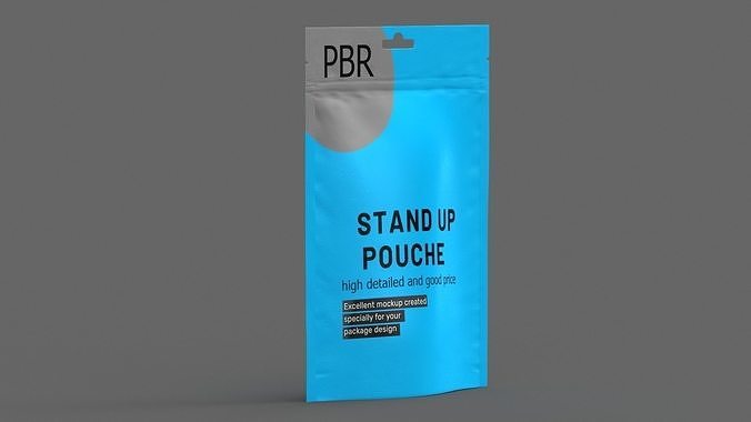 stand up pouch v9 PBR 3D model 5