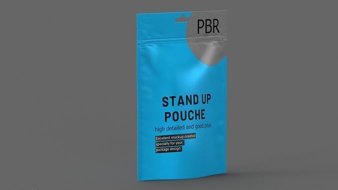 stand up pouch v9 PBR 3D model 3