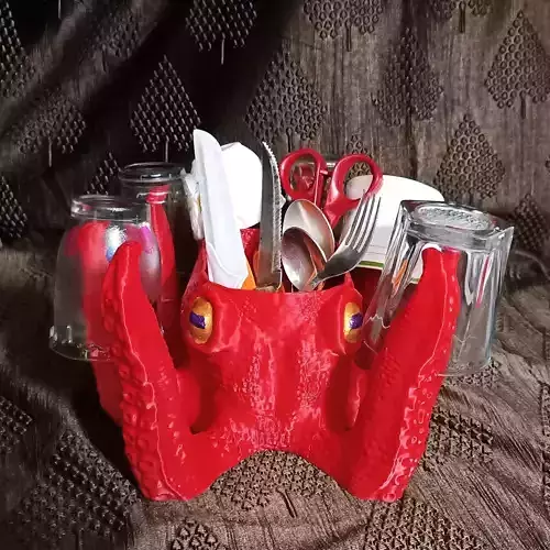 Octy Kitchen Utensils Holder 2 Versions 3D print model