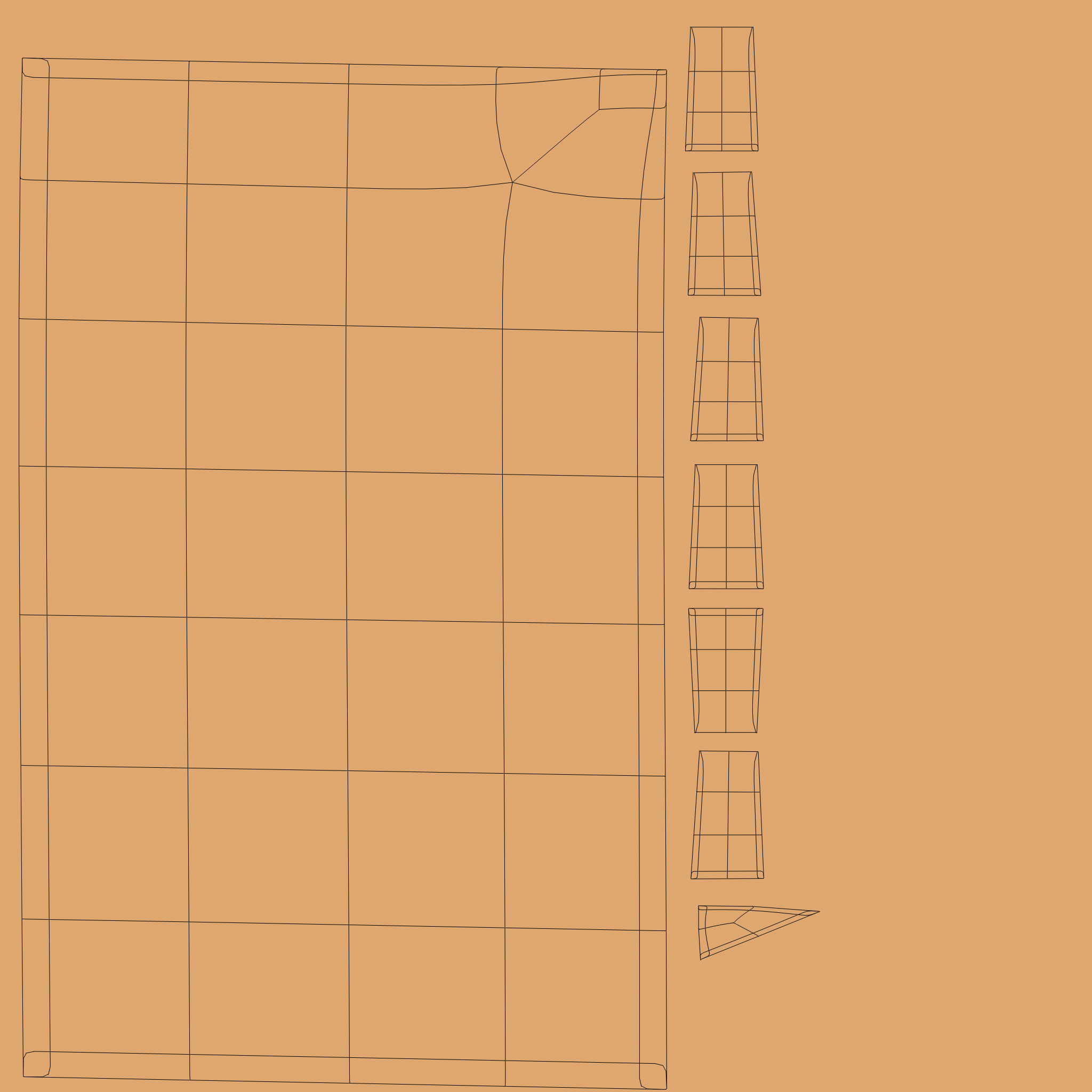 Stylized bed with blanket Low-poly 3D model_12