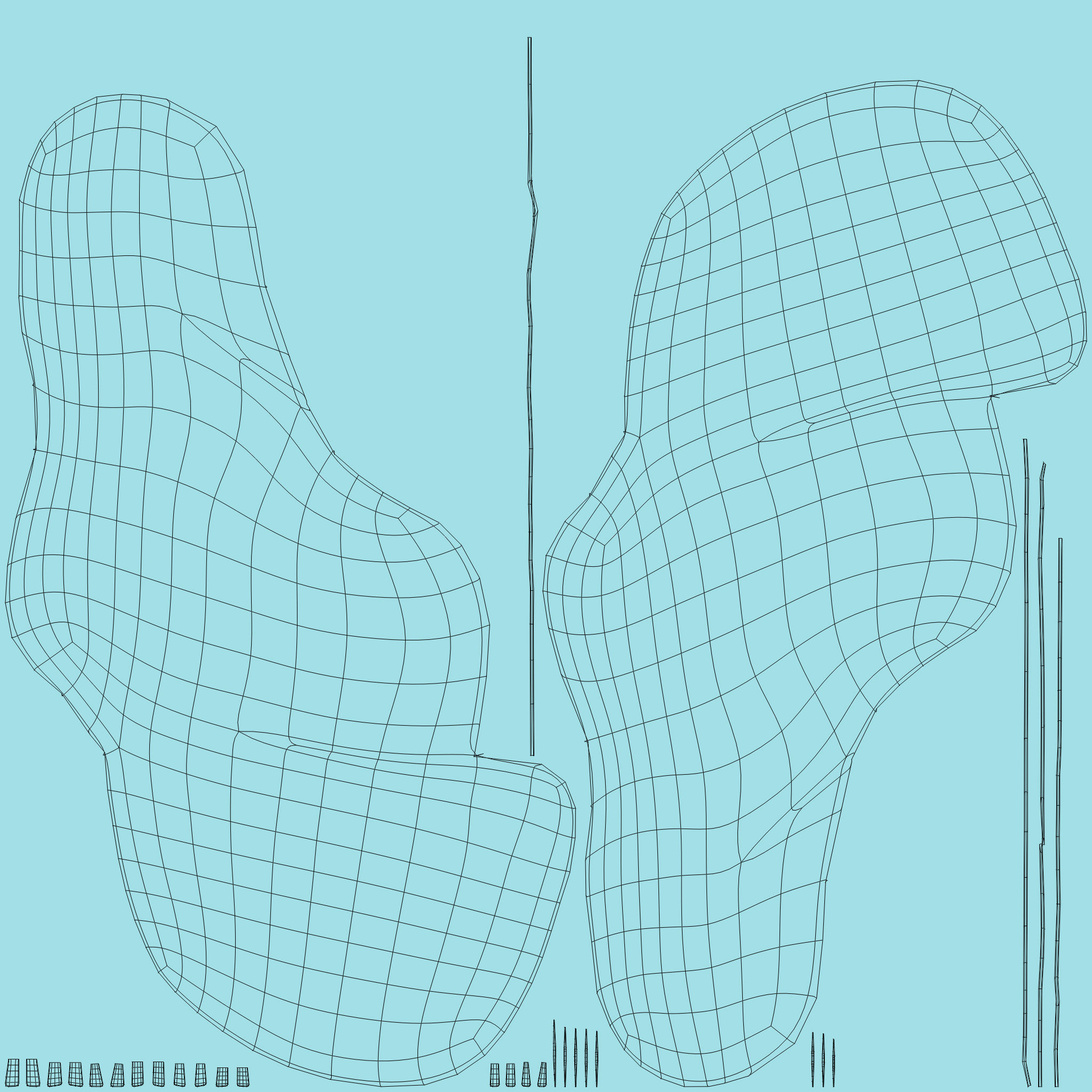 Stylized bed with blanket Low-poly 3D model_7