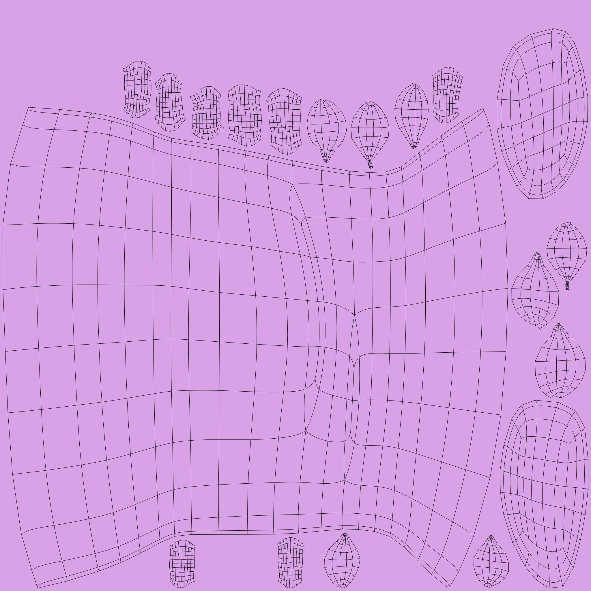 Stylized bed with blanket Low-poly 3D model_10