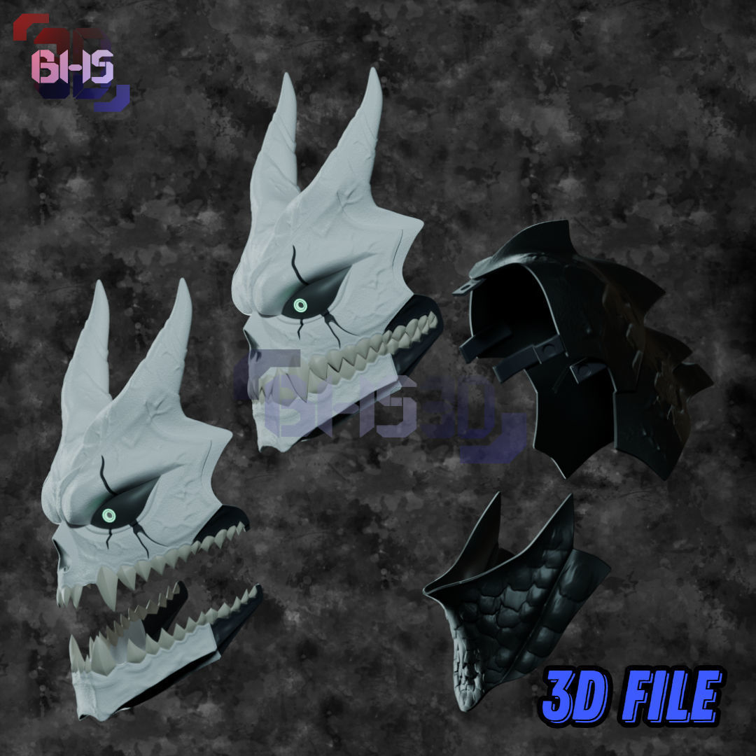 Kaijuu No 8 Kafka Helmet 3D File digital Download 3D print model_3