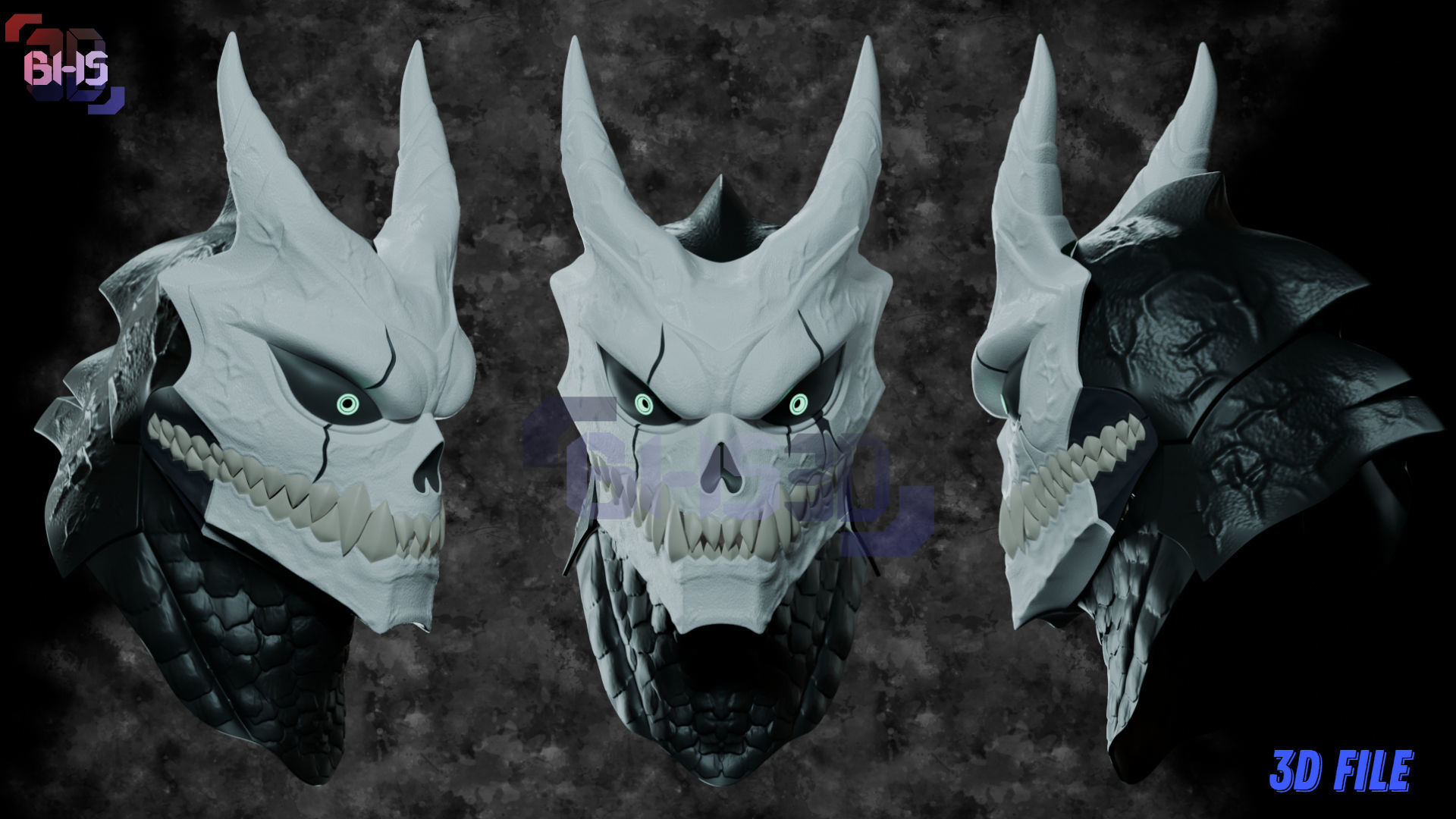 Kaijuu No 8 Kafka Helmet 3D File digital Download 3D print model_5