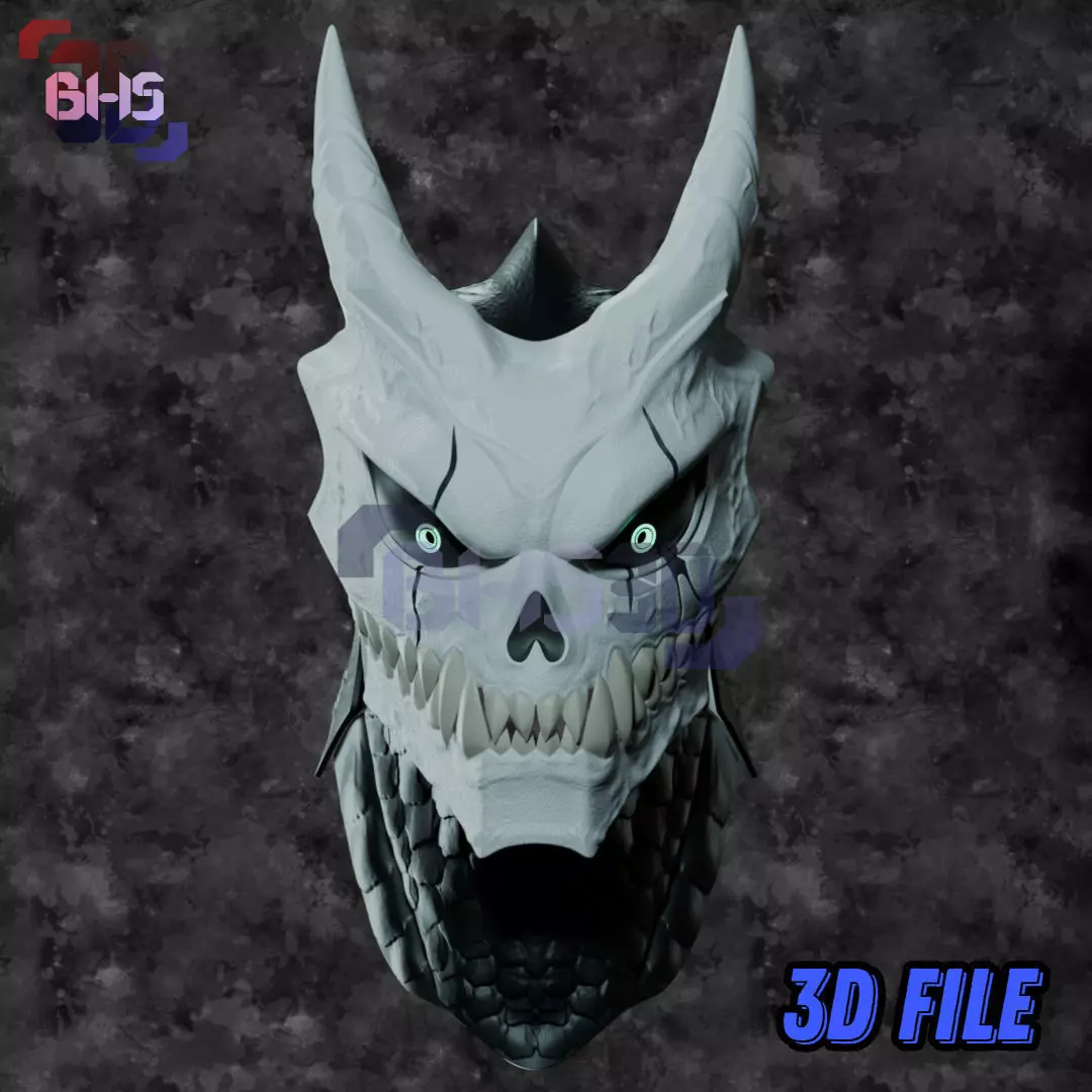 Kaijuu No 8 Kafka Helmet 3D File digital Download 3D print model_0