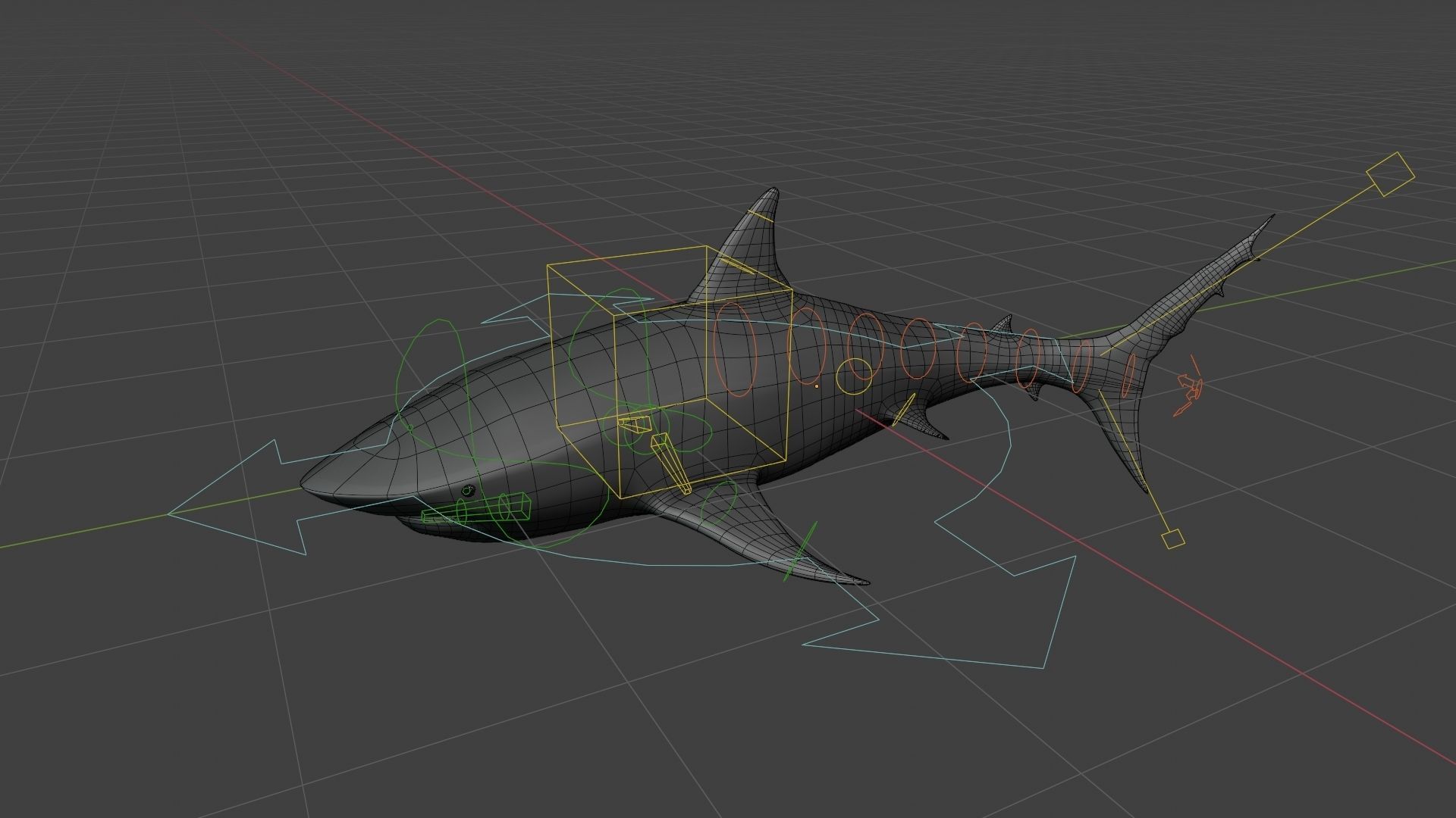 Realistic Great White Shark - Game Ready Rigged and Animated Low-poly 3D model_5