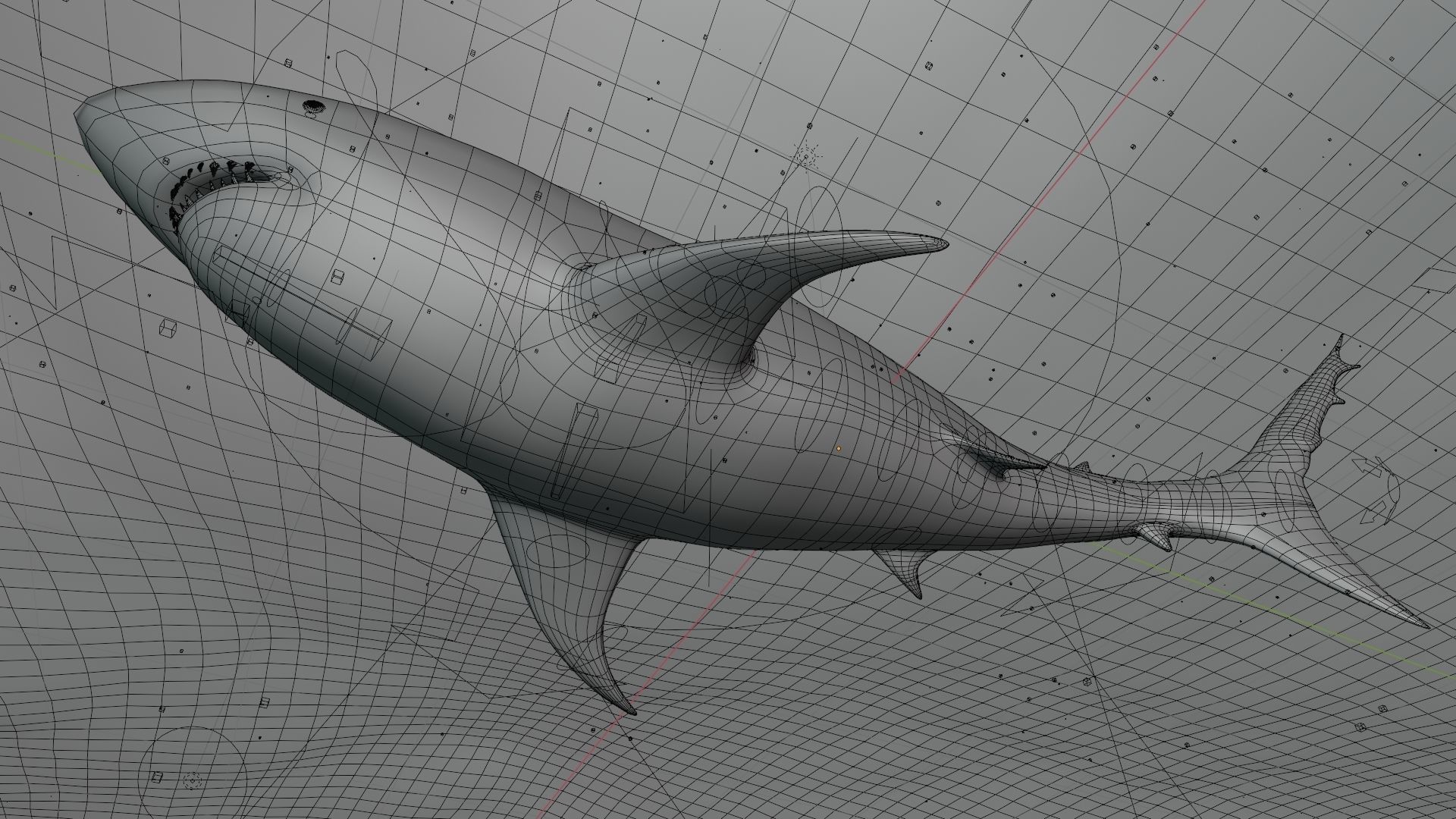 Realistic Great White Shark - Game Ready Rigged and Animated Low-poly 3D model_4