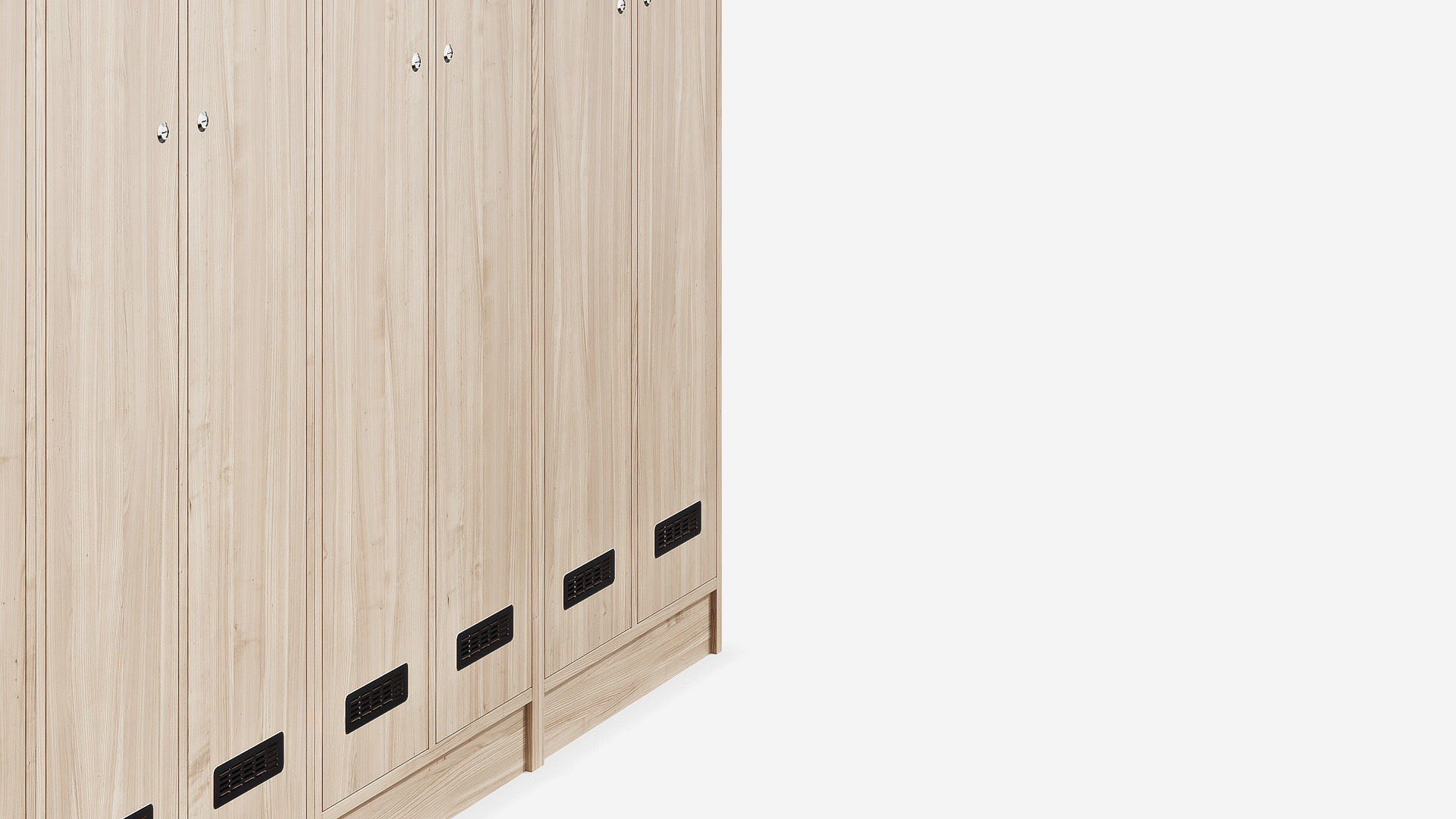 Laminated wood locker 3D model_3