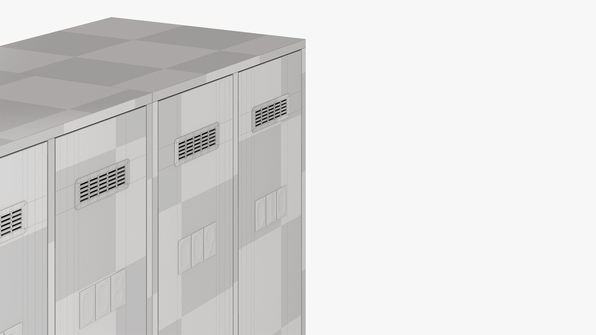 Laminated wood locker 3D model_6