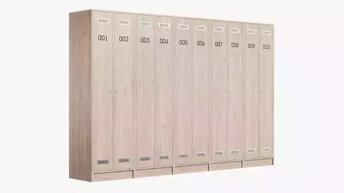 Laminated wood locker