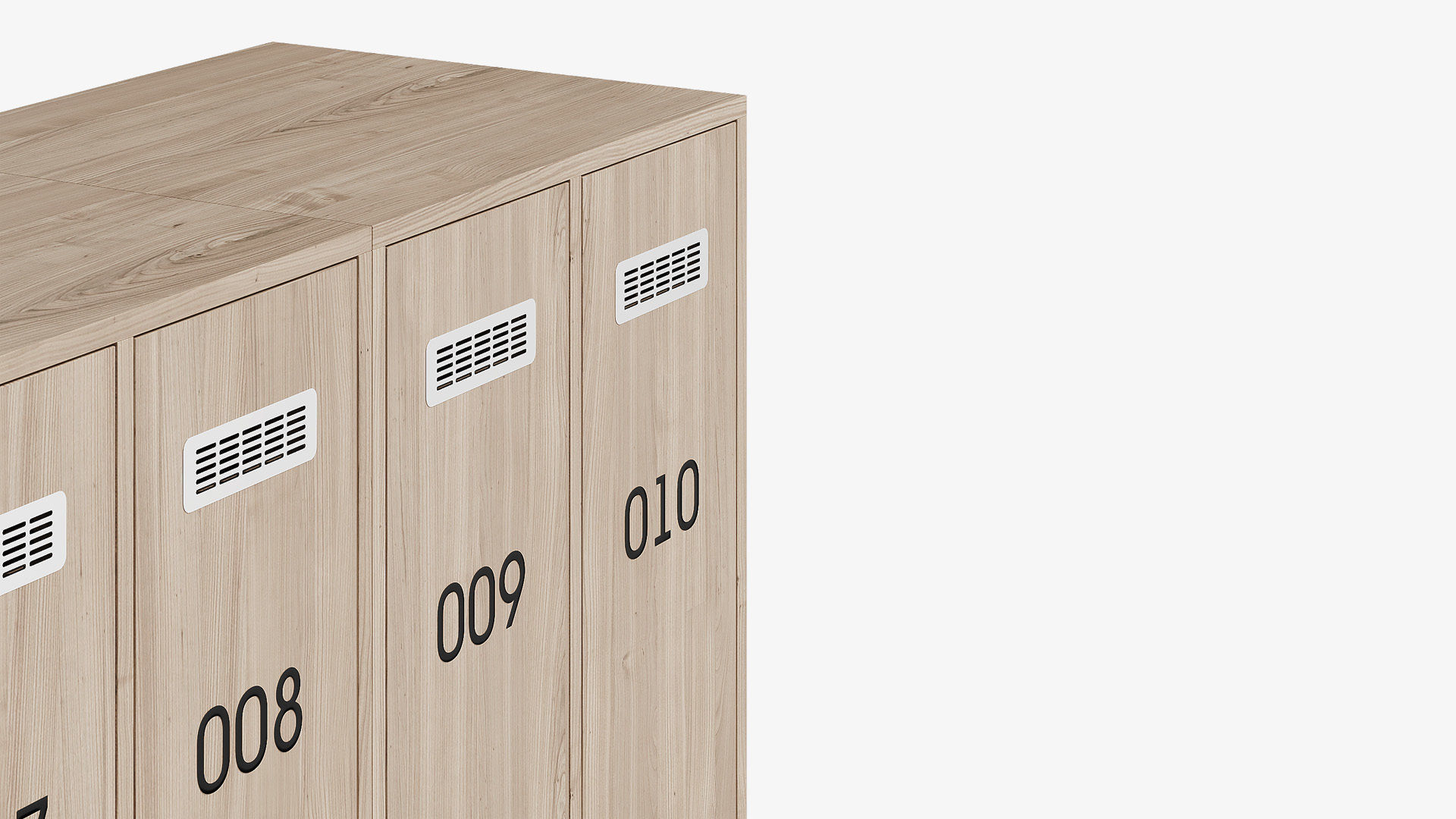 Laminated wood locker 3D model_4
