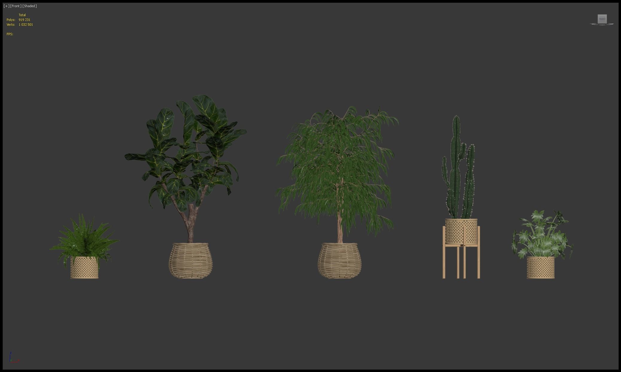 20 Photorealistic Flowers for Interiors - set 205 207 211 219 3D Model Collection_5