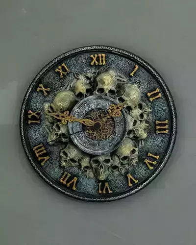 Timeless Skull Wall Clock