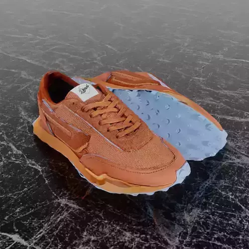 DIESEL RACER 3D SHOES - ORANGE