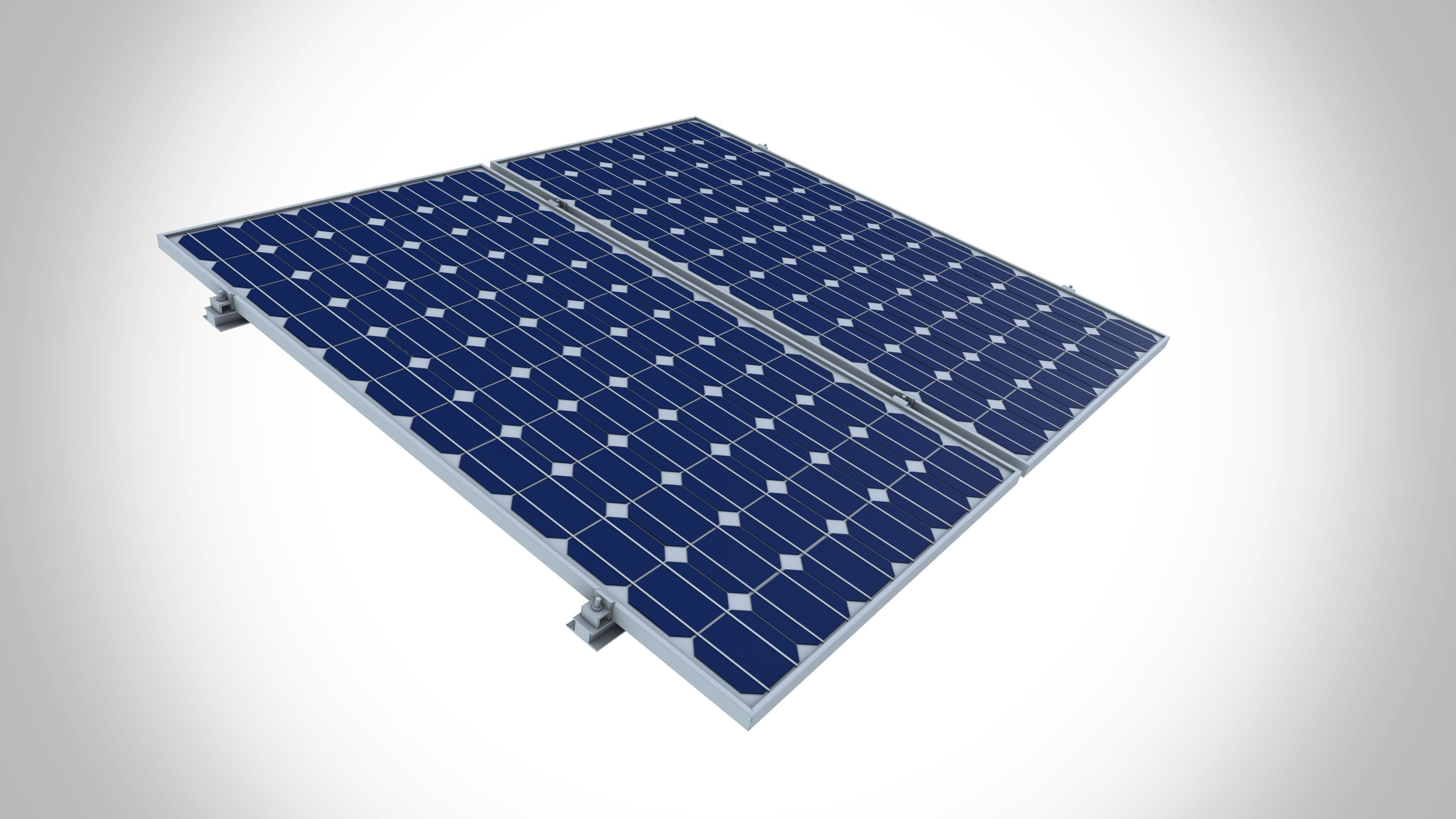Solar Panel Low-poly 3D model_5