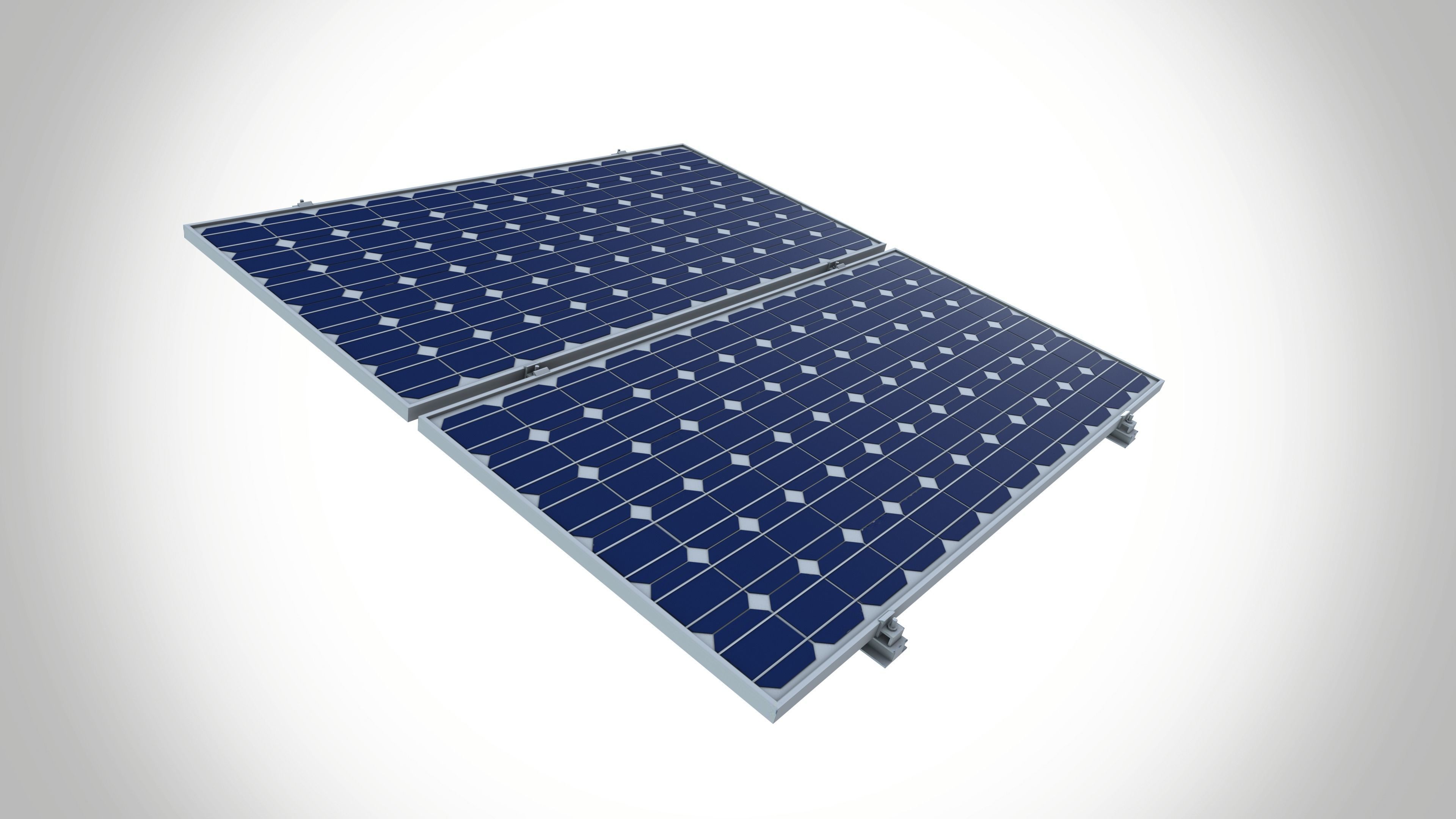 Solar Panel Low-poly 3D model_4