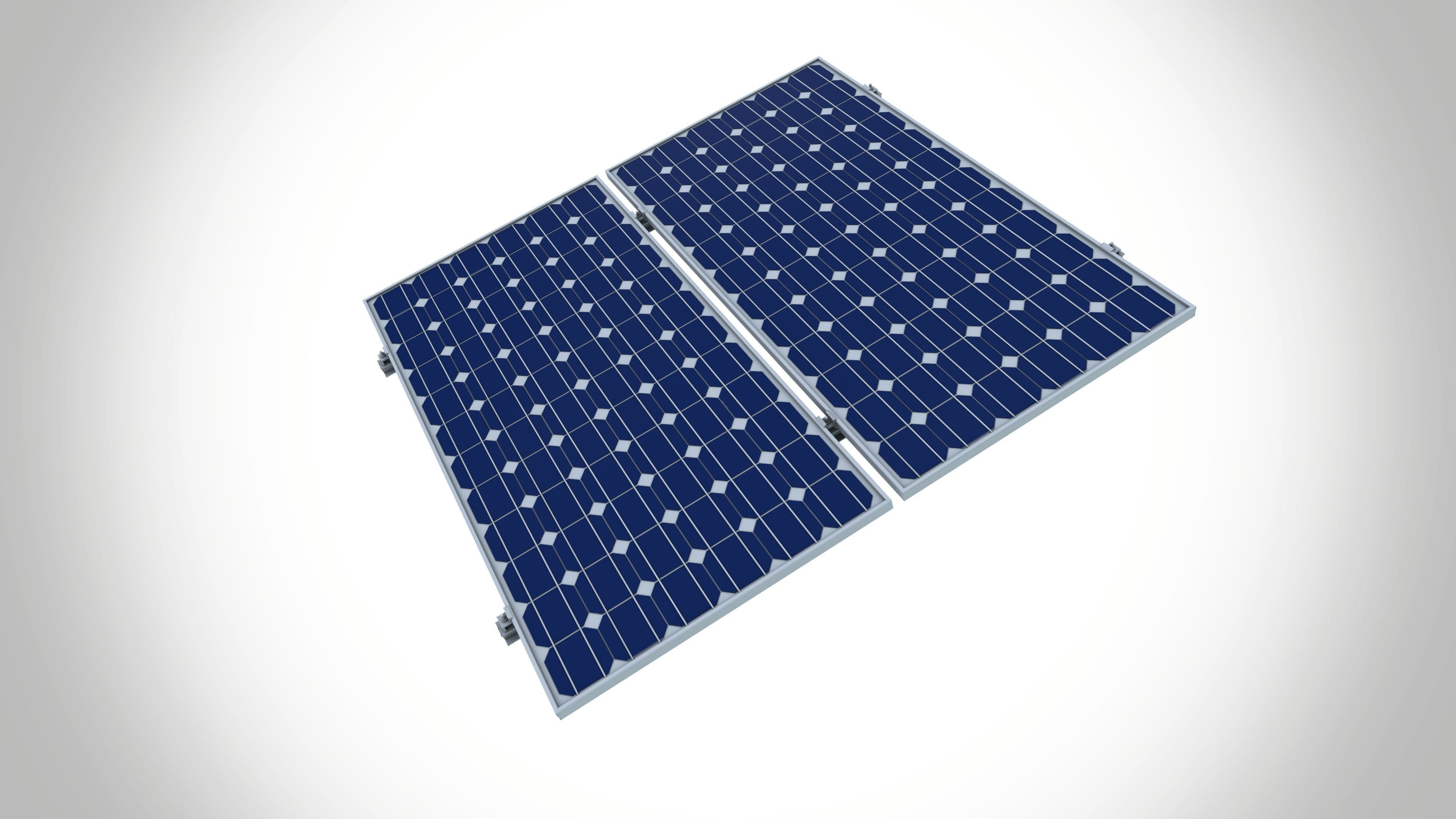 Solar Panel Low-poly 3D model_6