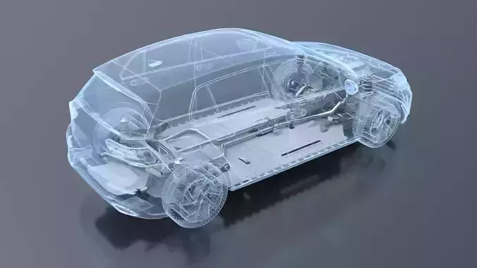 Technology oriented car 3D model
