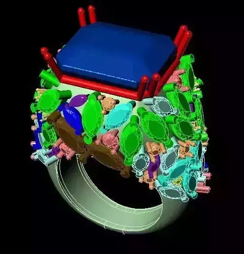 Tormaline Marquise Wedding Ring