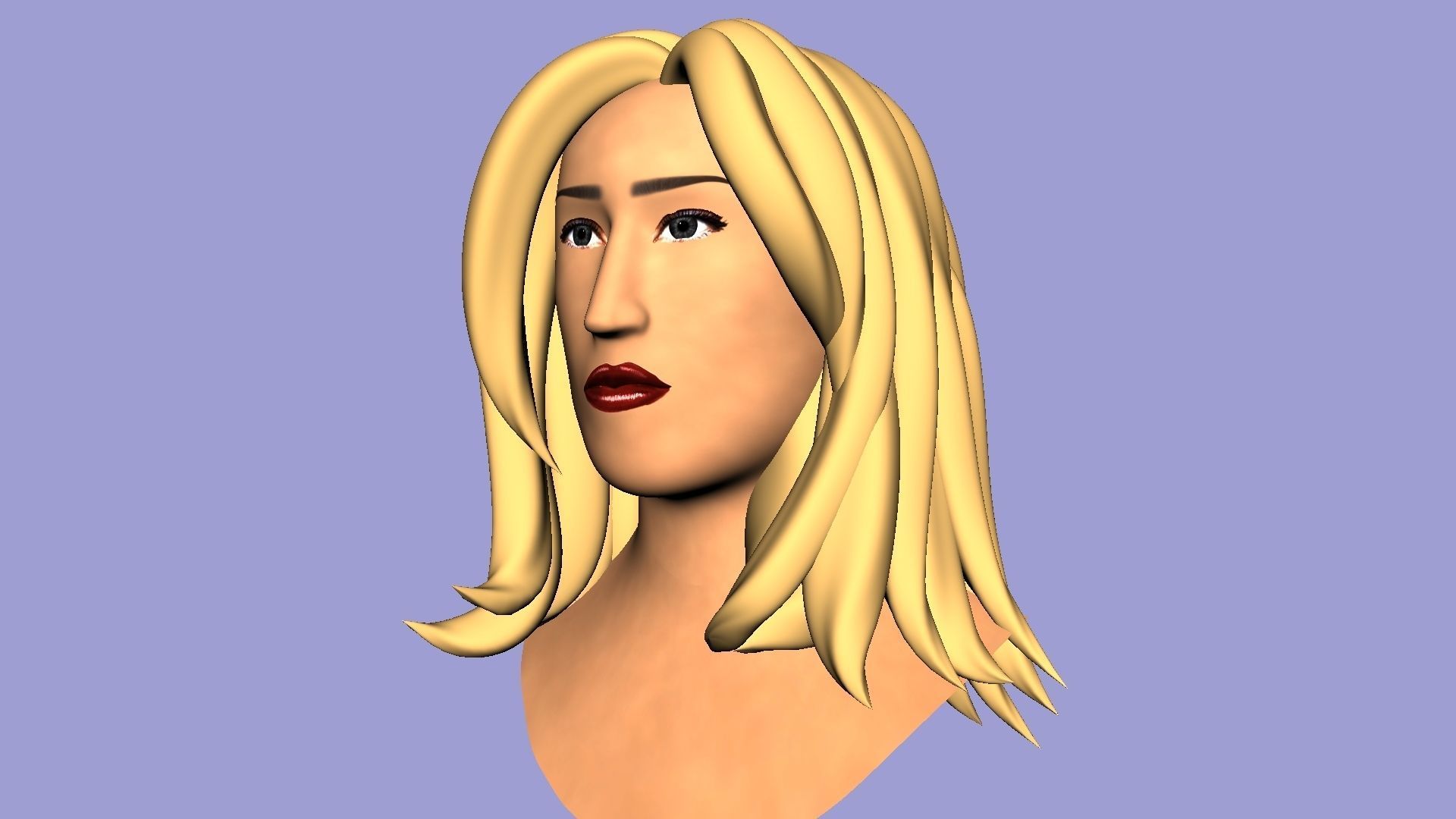 Anna Marisax Statue Low-poly 3D model_2