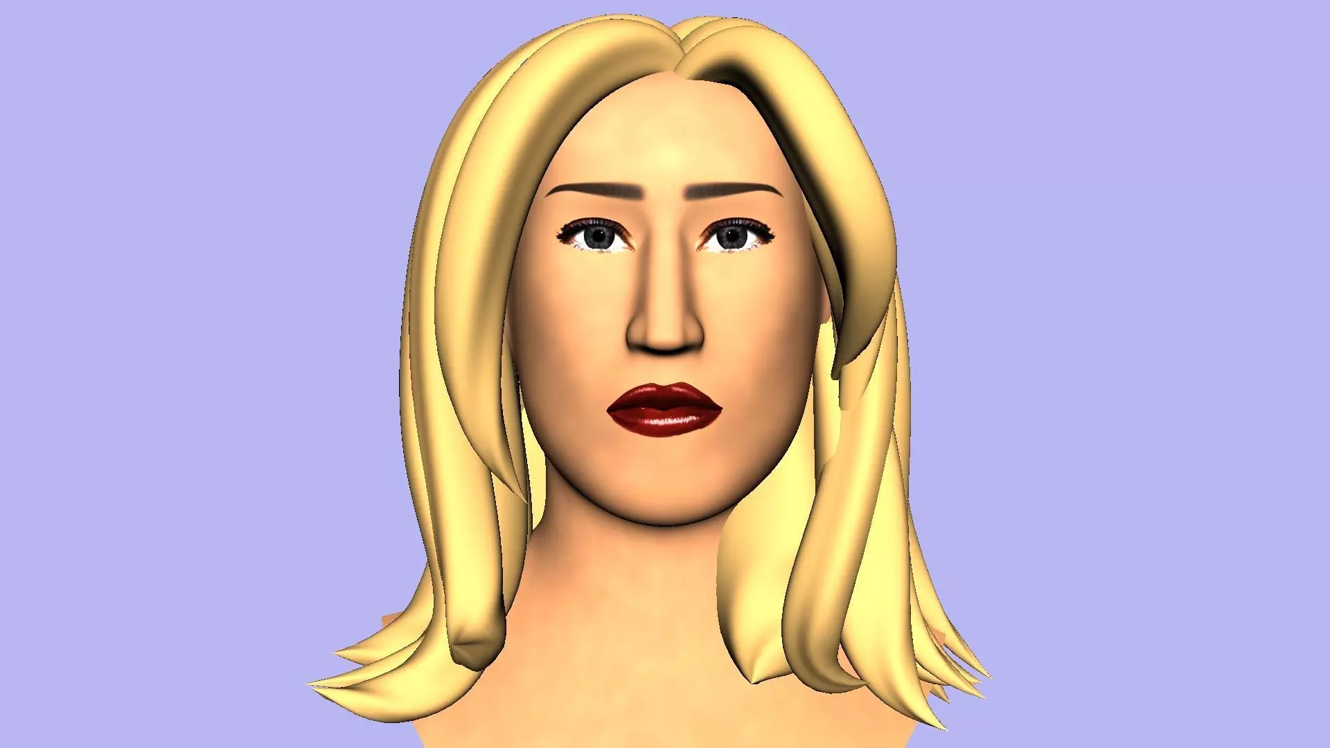 Anna Marisax Statue Low-poly 3D model_0