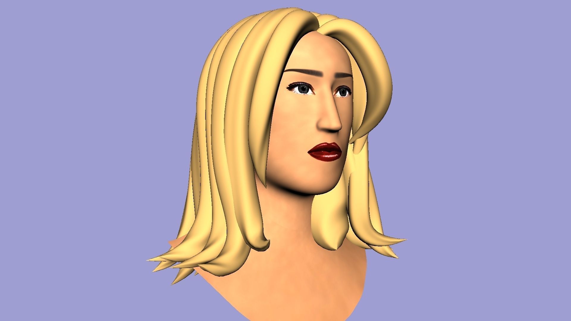 Anna Marisax Statue Low-poly 3D model_3