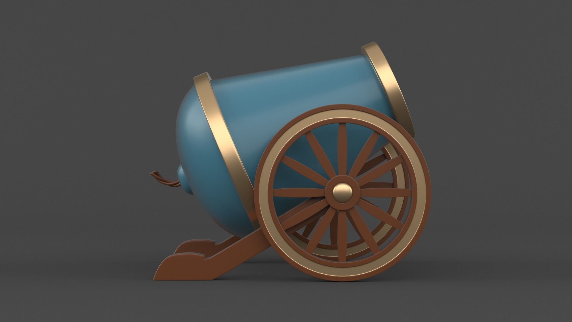 Circus Cannon 3D model_2