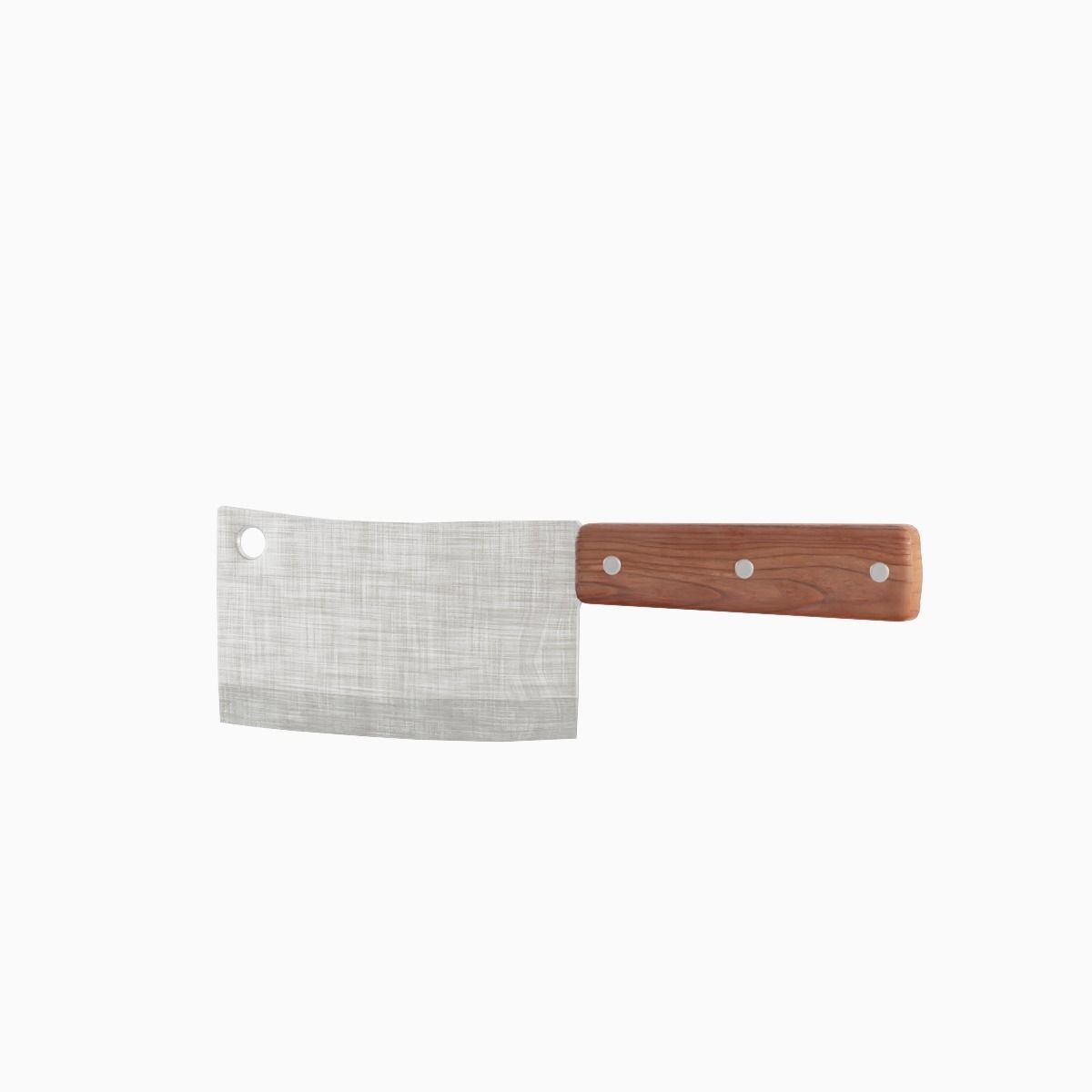 Meat Cleaver A 01 Low-poly 3D model_3