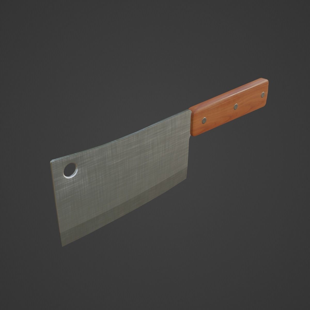 Meat Cleaver A 01 Low-poly 3D model_6