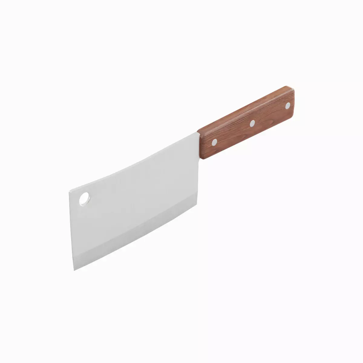 Meat Cleaver A 01 Low-poly 3D model_0
