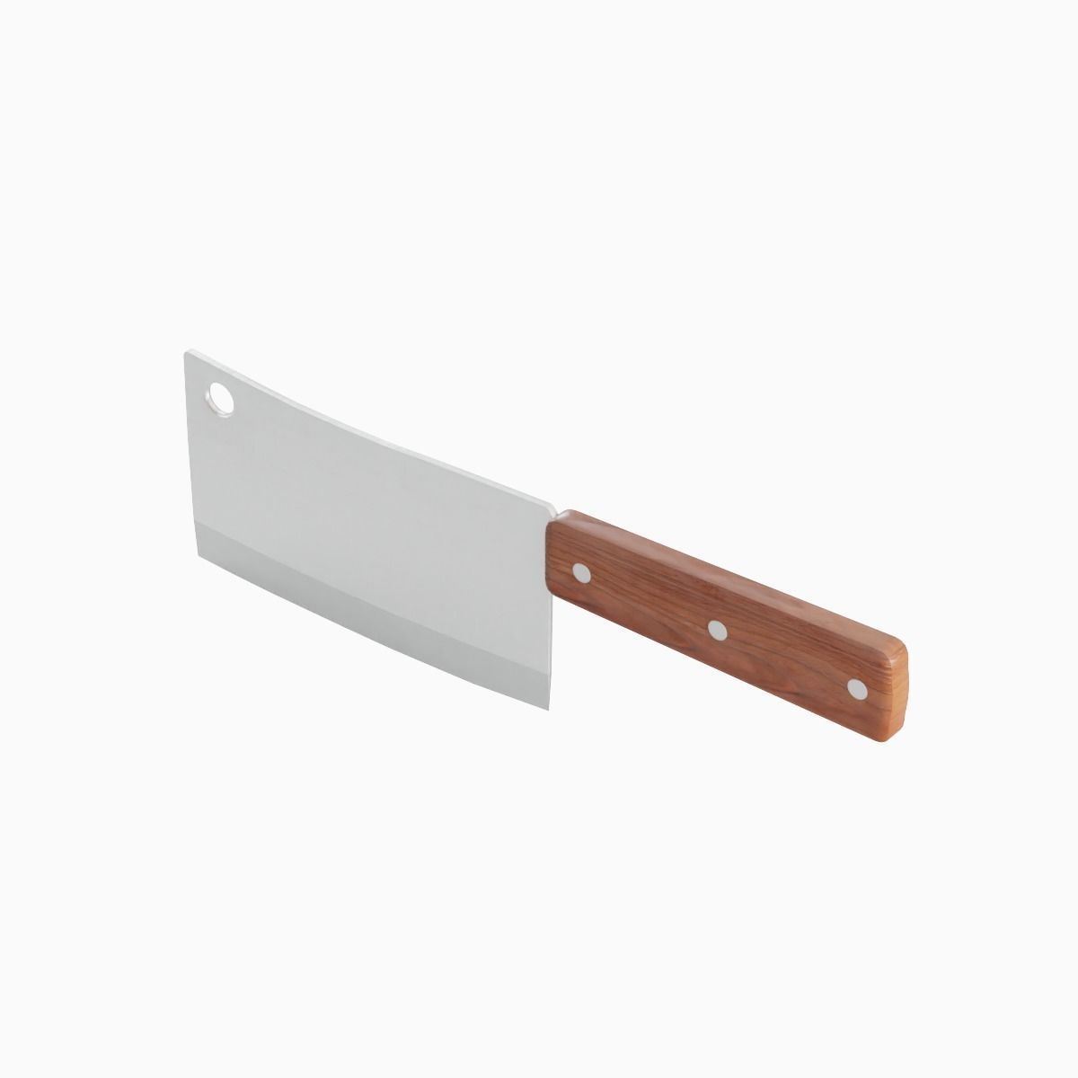 Meat Cleaver A 01 Low-poly 3D model_5