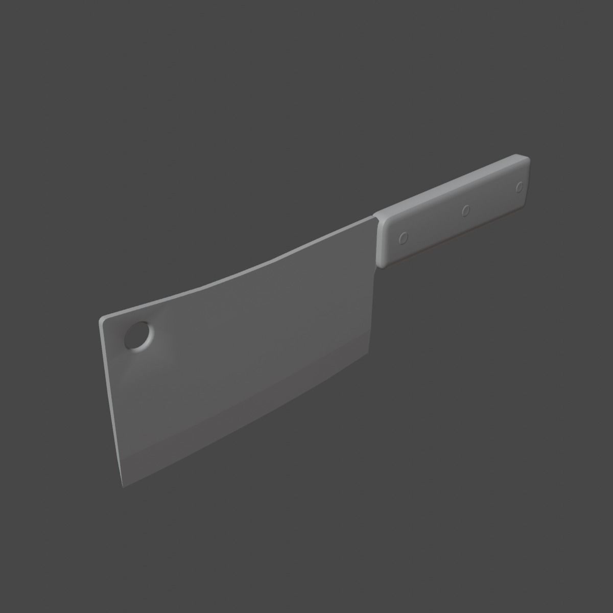 Meat Cleaver A 01 Low-poly 3D model_8