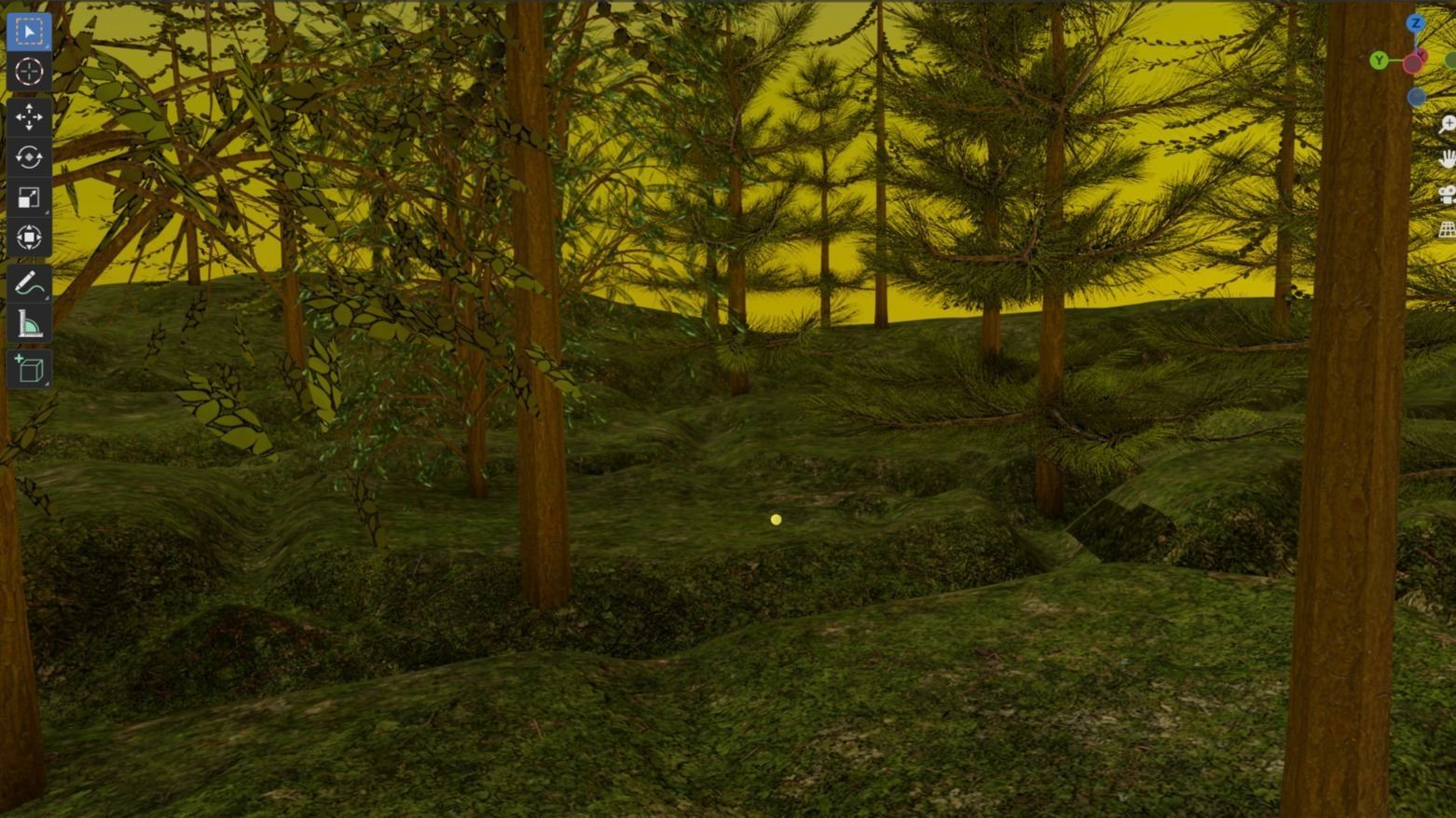 Realistic Forest Small Scene Model Low-poly 3D model_3