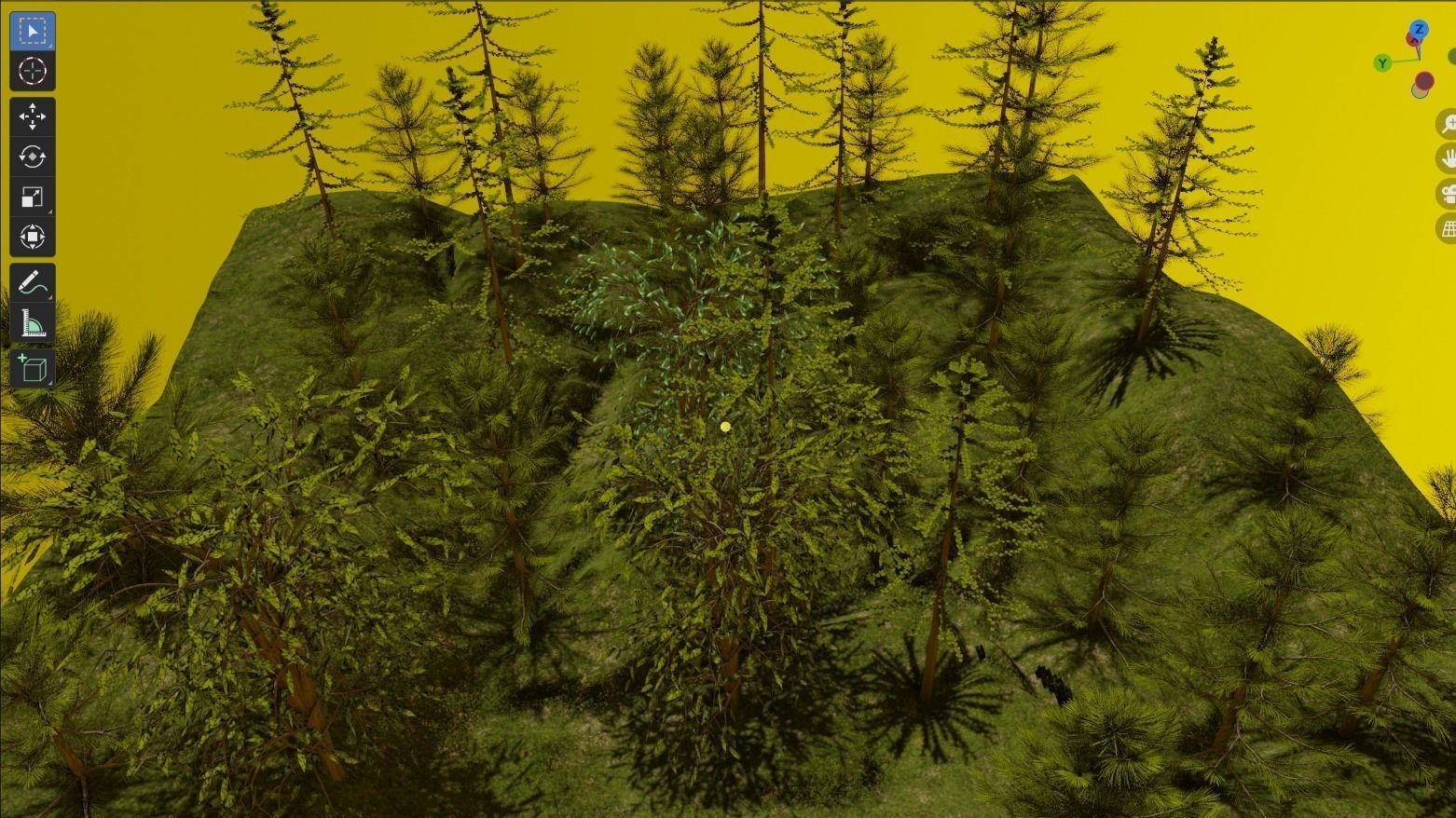 Realistic Forest Small Scene Model Low-poly 3D model_5