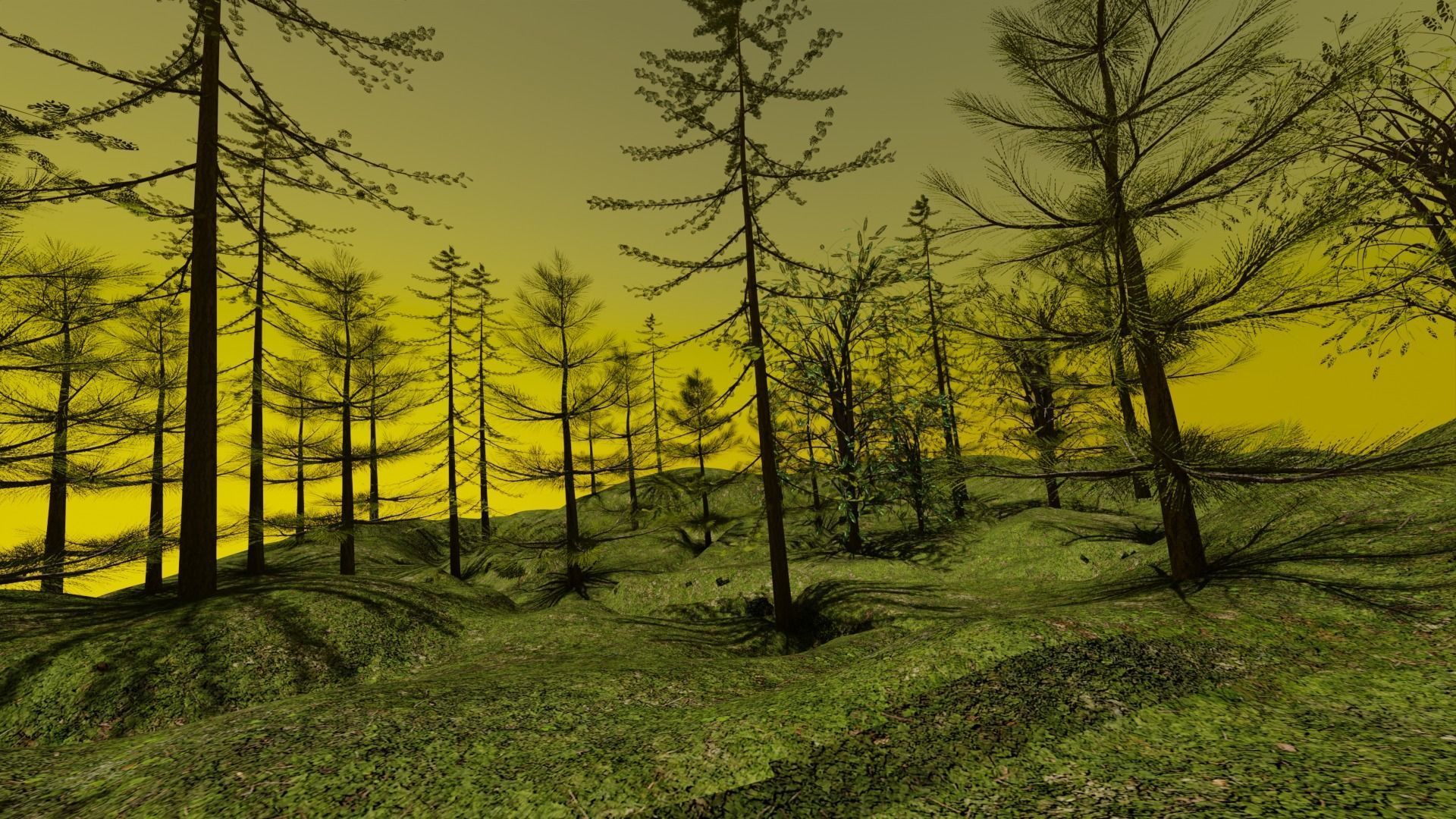 Realistic Forest Small Scene Model Low-poly 3D model_2