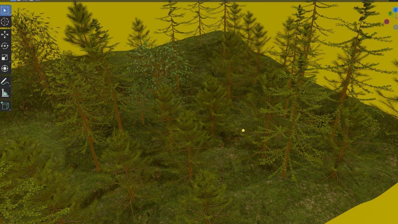 Realistic Forest Small Scene Model Low-poly 3D model_4