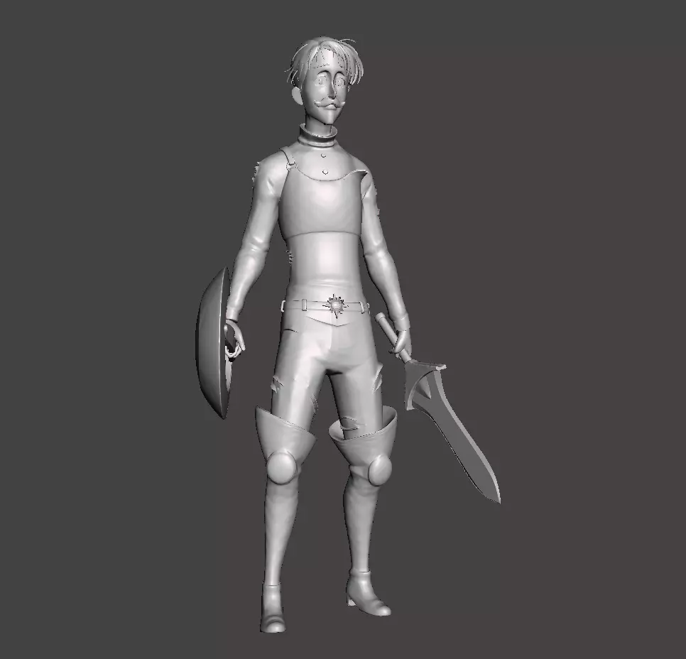 Escanor fight Indura 3D Model 3D print model_0